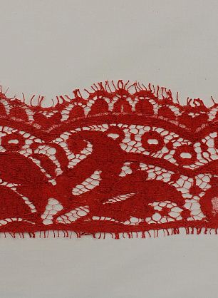 Кружево (о) красное ш-11см - в интернет-магазине тканей Тессутидея арт. 03-7144