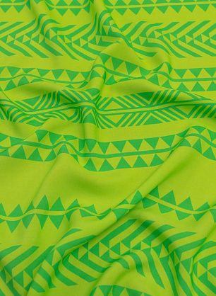 Плательная вискоза (н) салатово-зеленый геометрический рисунок - в интернет-магазине тканей Тессутидея арт. 04-1458