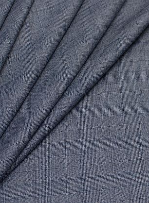 Костюмная (н) серо-синяя клетка Loro Piana - в интернет-магазине тканей Тессутидея арт. 05-3346
