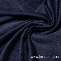 Пальтовая альпака (о) сине-черная - итальянские ткани Тессутидея арт. 09-1581