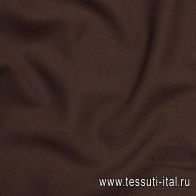 Костюмная креп (о) темно-коричневая в стиле Scervino - итальянские ткани Тессутидея арт. 05-4131