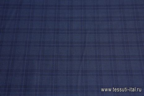 Костюмная (н) сине-черная клетка/гусиная лапка - итальянские ткани Тессутидея арт. 05-3844