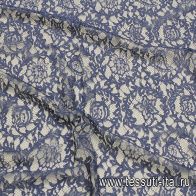 Кружевное полотно (о) синее - итальянские ткани Тессутидея арт. 03-6925