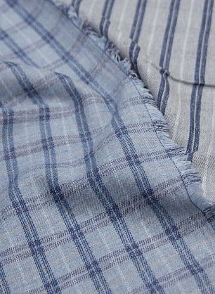 Лен (н) сине-серо-голубая - в интернет-магазине тканей Тессутидея арт. 16-0741