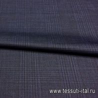 Костюмная клетка (н) сине-черная - итальянские ткани Тессутидея арт. 05-2710
