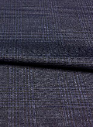 Костюмная клетка (н) сине-черная - в интернет-магазине тканей Тессутидея арт. 05-2710