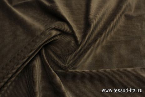 Ветльвет (о) темно-коричневый - итальянские ткани Тессутидея арт. 01-7507