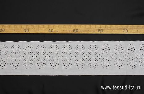 Шитье ш-11см белое - итальянские ткани Тессутидея арт. F-6354