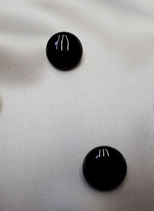 Пуговица пластик на металлической ножке черная d-16мм  - итальянские ткани Тессутидея F-3902