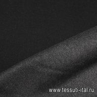 Костюмная шерсть дабл (о) серая/черная - итальянские ткани Тессутидея арт. 05-5017
