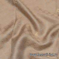 Подкладочная с люрексом (о) бежево-серая - итальянские ткани Тессутидея арт. 08-1289