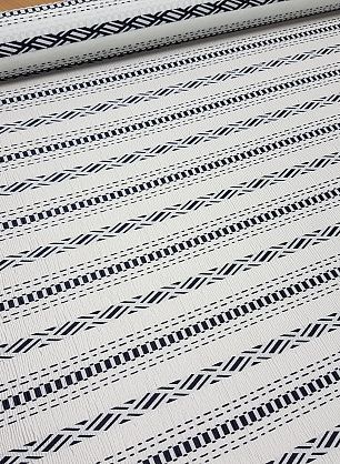 Жаккард (н) черно-белый геометрический орнамент  - в интернет-магазине тканей Тессутидея арт. 03-4106