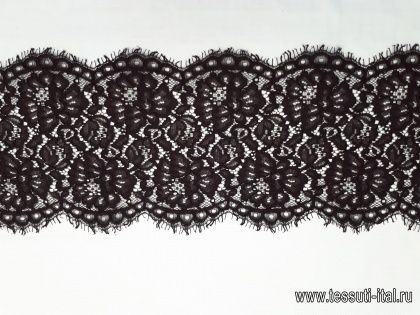 Кружево кордовое (о) коричнево-бордовое  ш-22см - итальянские ткани Тессутидея арт. 03-5221
