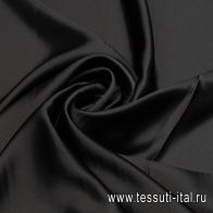 Шелк атлас (о) черный - итальянские ткани Тессутидея арт. 10-3451