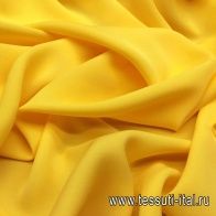 Крепдешин (о) ярко-желтый - итальянские ткани Тессутидея арт. 02-7573