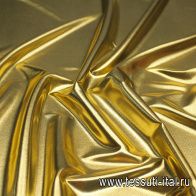 Шелк с напылением (о) зеленый с золотом - итальянские ткани Тессутидея арт. 10-3096