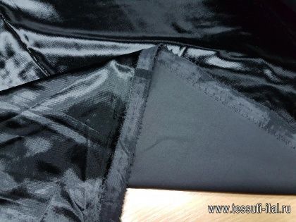 Бархат (о) черный - итальянские ткани Тессутидея арт. 03-4202