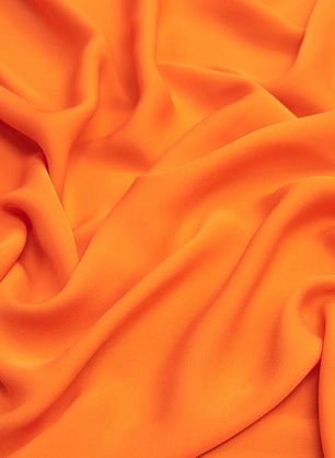 Крепжоржет (о) оранжевый - в интернет-магазине тканей Тессутидея арт. 10-1130