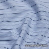 Сорочечная (н) сине-голубая полоска  - итальянские ткани Тессутидея арт. 01-6437