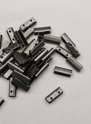 Наконечник для шнура металл никель - итальянские ткани Тессутидея F-6915