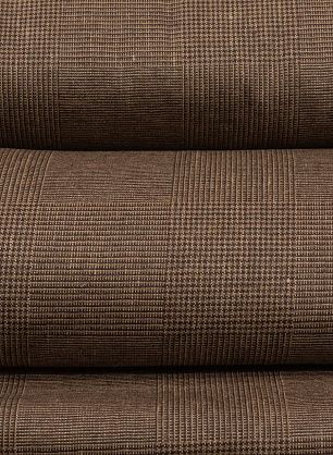 Костюмная (360 г/м) (н) бежево-коричневая клетка - в интернет-магазине тканей Тессутидея арт. 05-4355