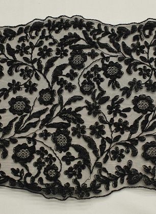 Кружево (о) черное ш-26см - в интернет-магазине тканей Тессутидея арт. 03-7408