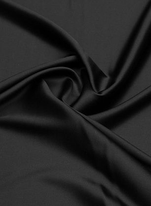 Шелк атлас стрейч (о) черный - в интернет-магазине тканей Тессутидея арт. 10-3641
