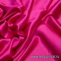 Шелк атлас стрейч (о) темно-розовый - итальянские ткани Тессутидея арт. 02-8956