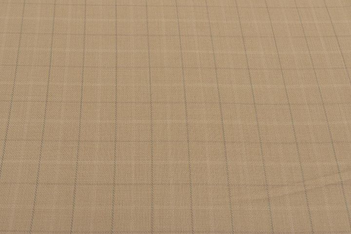 Костюмная (н) бежево-серая клетка - итальянские ткани Тессутидея арт. 05-4326