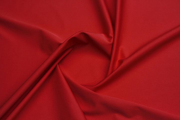 Хлопок стрейч (о) красно-коралловый - итальянские ткани Тессутидея арт. 01-7615