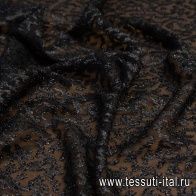 Шифон крэш с люрексом (о) черный - итальянские ткани Тессутидея арт. 03-6249
