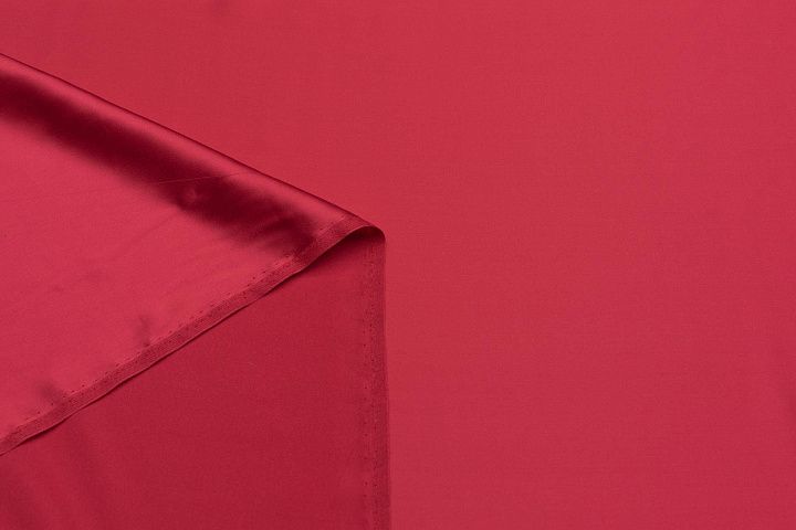 Шелк атлас стрейч (о) красно-розовый - итальянские ткани Тессутидея арт. 10-2944