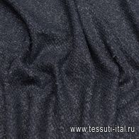 Шанель с люрексом (390 гр/м) (о) черно-синяя - итальянские ткани Тессутидея арт. 03-6794