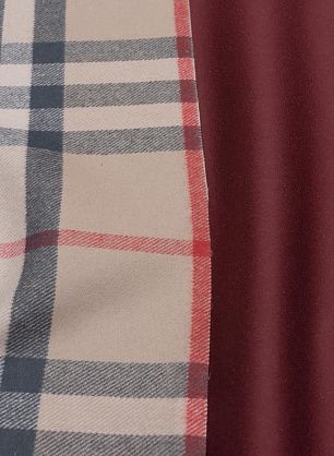 Пальтовая дабл двухслойная (н) бежево-красно-черная клетка/бордовая - в интернет-магазине тканей Тессутидея арт. 09-1968