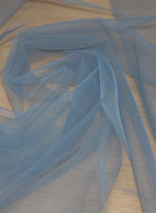 Плательная сетка фатин (о) темно-голубая ш-150см - в интернет-магазине тканей Тессутидея арт. 03-3070