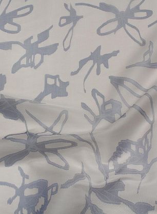 Органза филькупе (н) серо-голубой цветочный рисунок на розовом - в интернет-магазине тканей Тессутидея арт. 10-3600