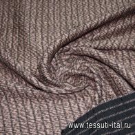 Плательная (н) черно-бежево-коричневый  - итальянские ткани Тессутидея арт. 17-0703