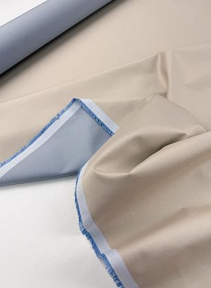 Хлопок костюмный дабл (о) голубой/бежевый - в интернет-магазине тканей Тессутидея арт. 01-8098