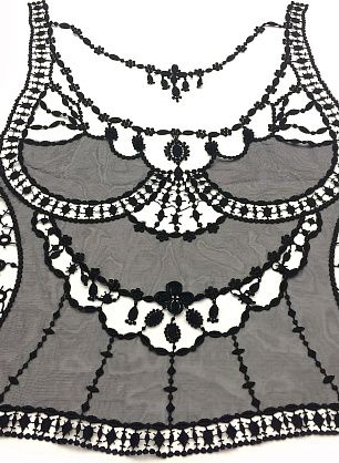 Аппликация вставка (н) черная - в интернет-магазине тканей Тессутидея арт. F-3773