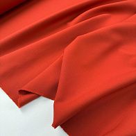 Плательная шерсть дабл стрейч (о) темно-оранжевая - итальянские ткани Тессутидея арт. 17-1069