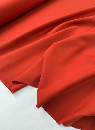 Плательная шерсть дабл стрейч (о) темно-оранжевая - в интернет-магазине тканей Тессутидея арт. 17-1069