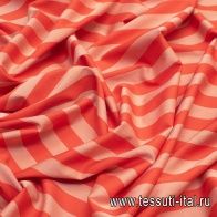 Хлопок (н) красно-белая полоска - итальянские ткани Тессутидея арт. 01-5561
