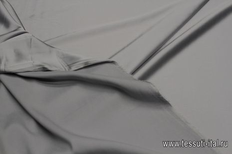 Шелк атлас стрейч (о) серый 16 мом - итальянские ткани Тессутидея арт. 10-3414