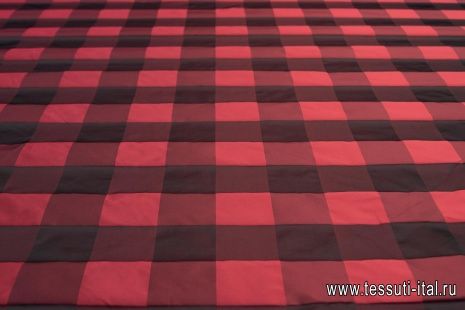 Тафта (н) красно-черная клетка - итальянские ткани Тессутидея арт. 03-6232