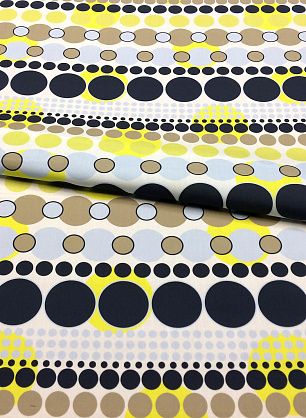 Плательная (н) стилизованный горох на белом - в интернет-магазине тканей Тессутидея арт. 01-4169