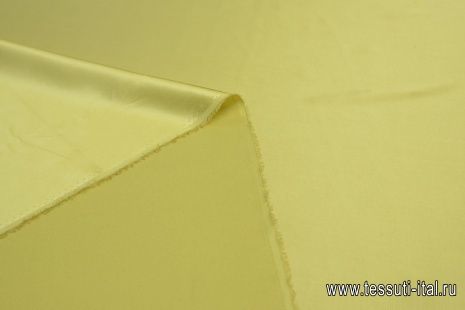 Шелк атлас стрейч (о) серо-желтый - итальянские ткани Тессутидея арт. 10-1680