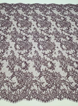 Кружевное полотно (о) баклажановое ш-90см Jean Bracq - в интернет-магазине тканей Тессутидея арт. 03-5320
