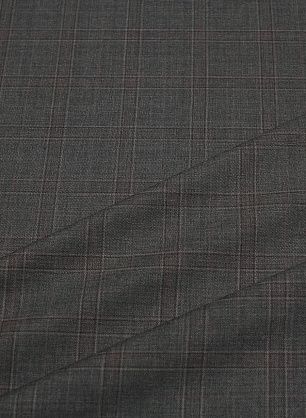 Костюмная (н) серо-бордовая клетка - в интернет-магазине тканей Тессутидея арт. 05-4596