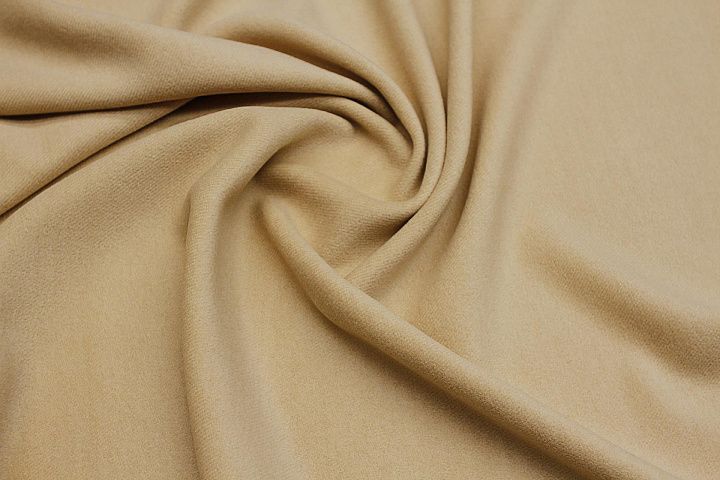 Пальтовая велюр (о) светло-бежевая - итальянские ткани Тессутидея арт. 09-2061
