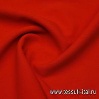 Костюмная креп двухслойная (о) алая - итальянские ткани Тессутидея арт. 05-4760